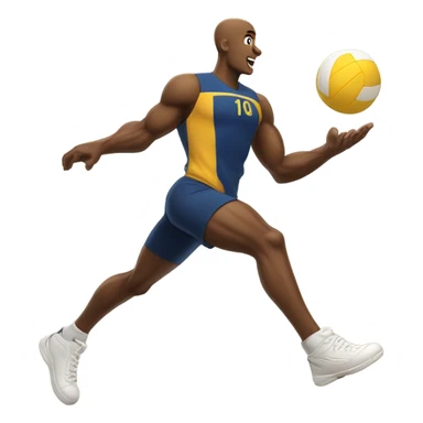 male volleyball player sticker