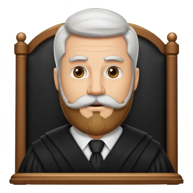 I need a man judge with beard and moustache sticker