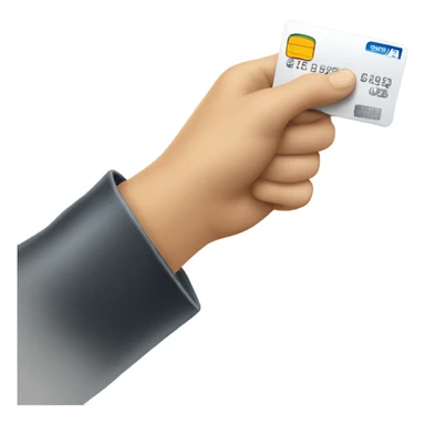 white hand with credit card sticker