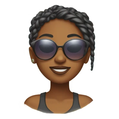 cool girl in the sun sticker