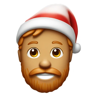ginger bread with santa hat sticker