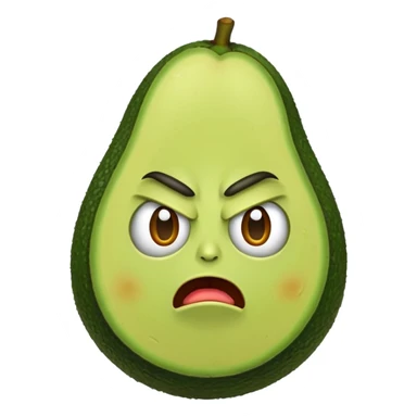aguacate enojado sticker
