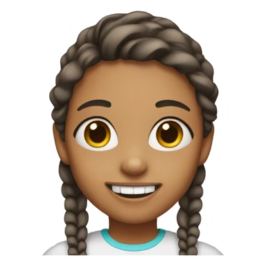 girl with braces sticker