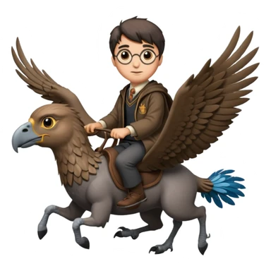 harry potter riding buckbeak sticker