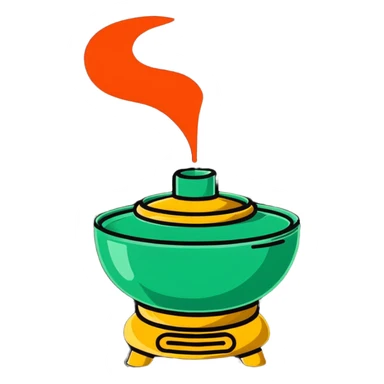 incense burner with smoke sticker