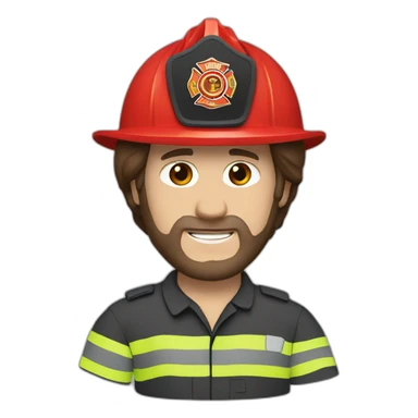 Brian Wilson with a red firefighter helmet sticker