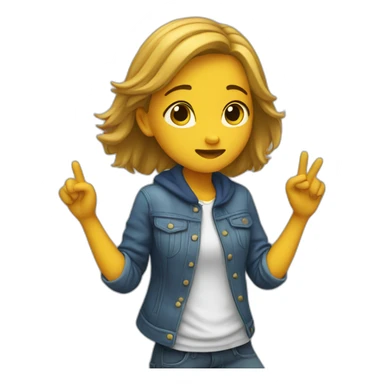 Une fille qui dab sticker