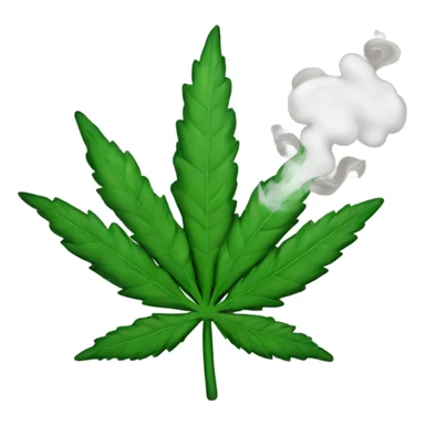 Smoking weed emoji sticker