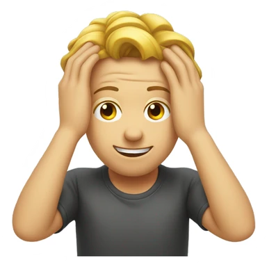 hands behind head smiley   sticker