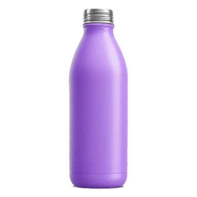 Waterbottle light purple screw top silver lid sticker