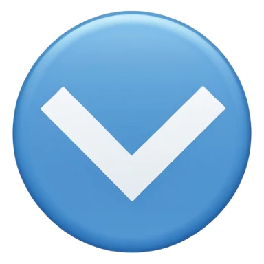 Make me an emoji that theirs a blue circle and inside of the circle is blue bot they should be a white tick inside the circle  sticker