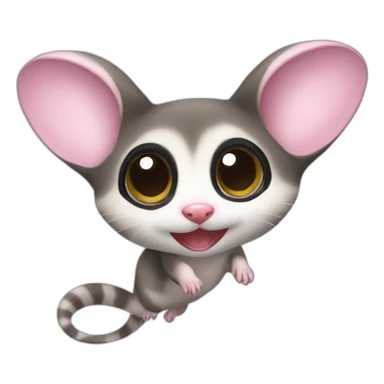 Sugar glider flying sticker