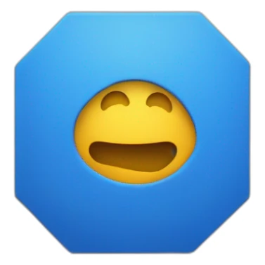 crea una letra f en blanco, dentro de un cuadro azul sticker