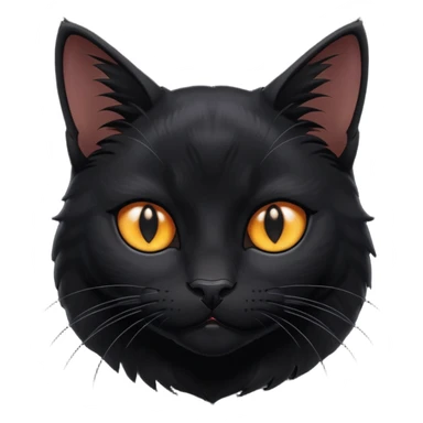 Solin wäre ein Kater mit nachtschwarzem, glänzendem Fell, kräftig gebaut und zugleich von seltener Eleganz. Sein Blick – tief und warm – scheint in die Seele zu führen, während seine Bewegung lautlos ist wie ein Schatten, der sich still an die Seite schmiegt. sticker