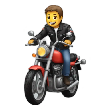 men in motorcycle take a cat sticker