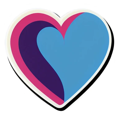 Pop art blue heart sticker
