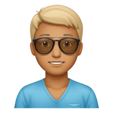 Twitch emoji showing a face with a cool expression, wearing sunglasses, representing a cool or relaxed demeanor sticker