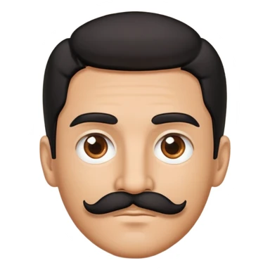 Tan man with black hair and mustache  sticker