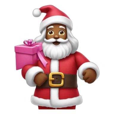 Santa claus Whith barbie sticker