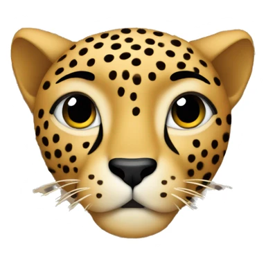 cheetah print on a star sticker