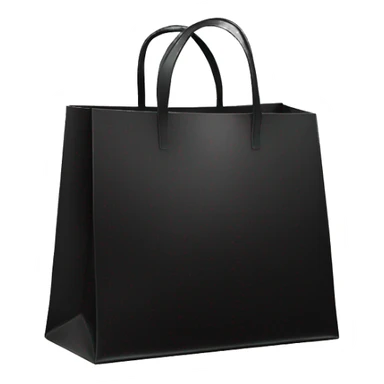 Elegant and simple shopping bag black sticker