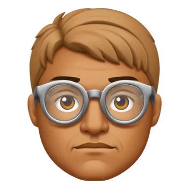 cartoon gladiator with thick glasses sticker