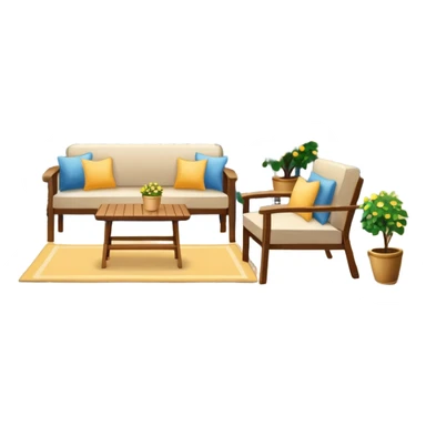 Patio with gold lights sticker