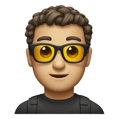 Pull down sun glasses sticker