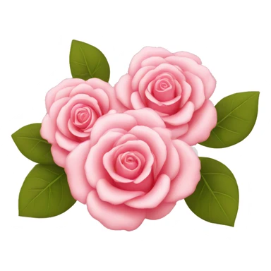 Rose with three smiling heart  sticker