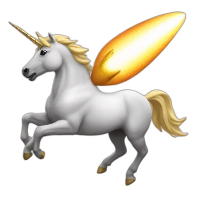 Projectile hitting unicorn sticker