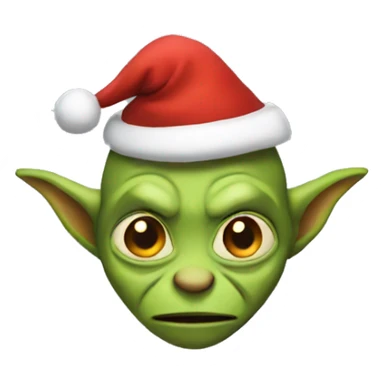 Goblin wearing Santa hat sticker
