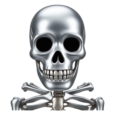 Skeleton made of chrome  sticker