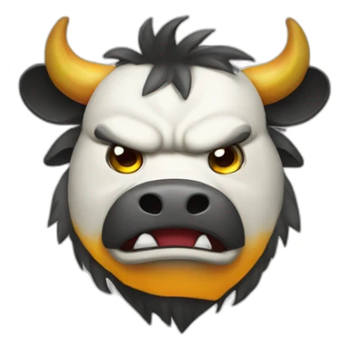 angry mango bull sticker