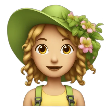 garden girl sticker