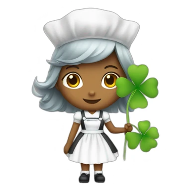 maid service with clover sticker