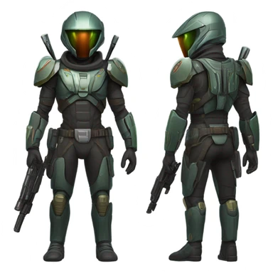 Martian bounty hunter, front and back sticker