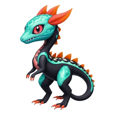 Meloetta-Guilmom-Salandit-Trico-Pokémon-Fakémon-fusion-hybrid-creature sticker