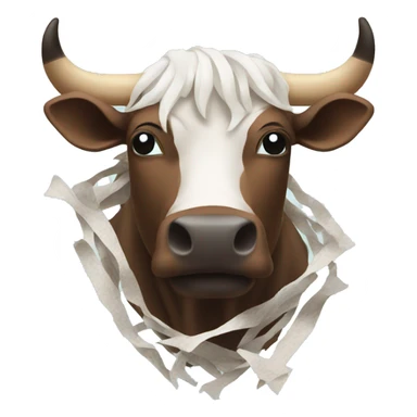 A shredded bull sticker