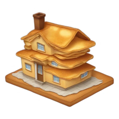 A House built out of pancakes  sticker