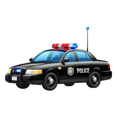police voiture noir sticker