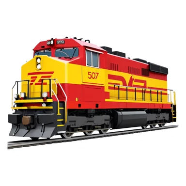 Diesel Locomotive - EMD SD70 (Model Year: 2021) (Iconic colour: Red and yellow) sticker