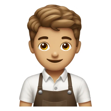 barista boy making latte art sticker