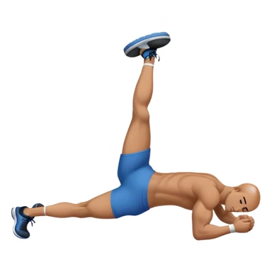 lying down man weighted glute bridges sticker