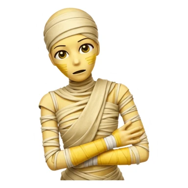 mummy Human figure wrapped in yellowed bandages, one arm stretched forward.
 sticker