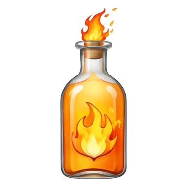 Flaming bottle being thrown sticker