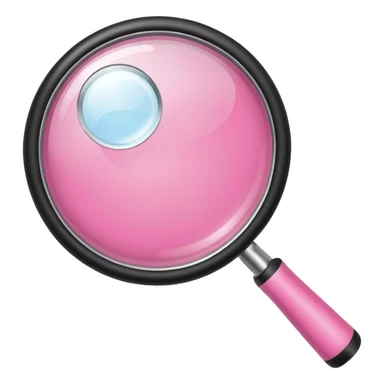 magnifying glas pink sticker