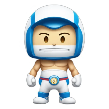 Muscular doraemon sticker