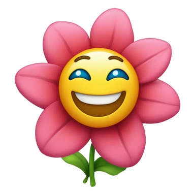 une fleure vivante avec une bouche et des yeux sticker