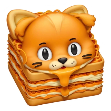 Generate me a Garfield Lasagna png sticker