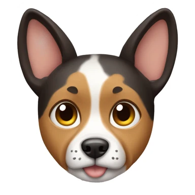 Dog with cat ears sticker